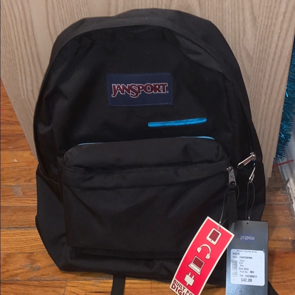 Black with blue trim Jansport new with tags!